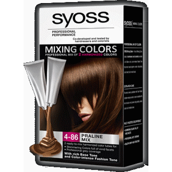 Syoss Mixing Colors dlhotrvajúca farba na vlasy 4-86 Pralinkový Mix