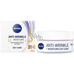 Nivea Anti-Wrinkle + Moisture 35+ Hydratačný denný krém proti vráskam 50 ml