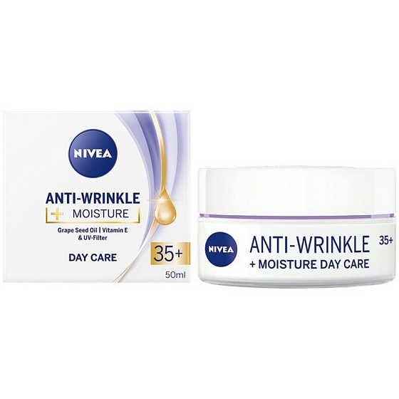 Nivea Anti-Wrinkle + Moisture 35+ Hydratačný denný krém proti vráskam 50 ml