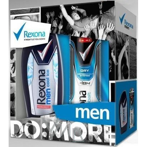 Rexona Men Cobalt dezodorant sprej Cobalt 150 ml + Cool Ice sprchový gél 250 ml, kozmetická sada