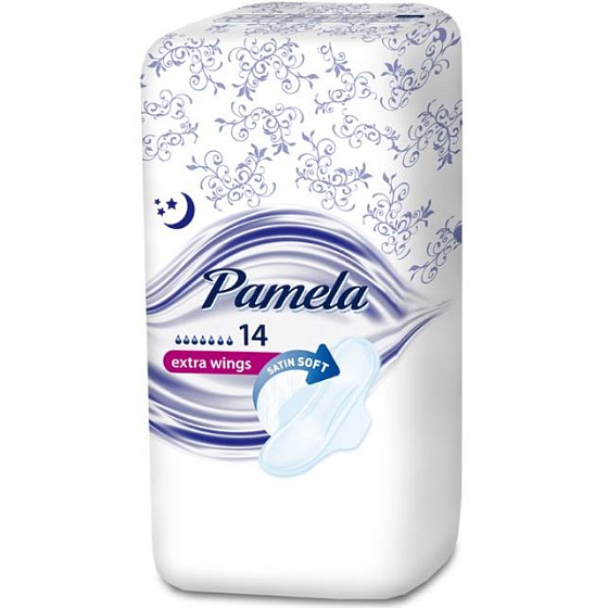 Pamela Extra Wings Satin Soft hygienické vložky 14 kusov