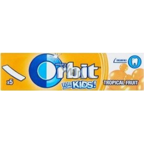 Wrigleys Orbit Kids Tropické ovocie žuvačky bez cukru plátky 5 kusov 13 g