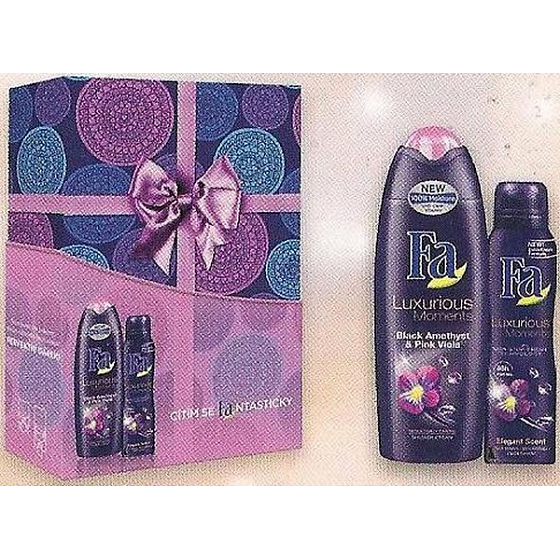 Fa Luxurious Moments sprchový gél 250 ml + Fa Luxurious Moments dezodorant sprej pre ženy 150 ml, kozmetická sada
