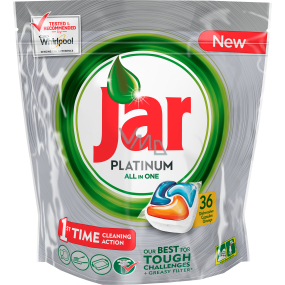 Jar Platinum All in One Orange Kapsule do umývačky riadu 36 kusov