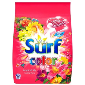 Surf Color Tropical Lily & Ylang Ylang prášok na pranie farebnej bielizne 60 dávok 3,9 kg