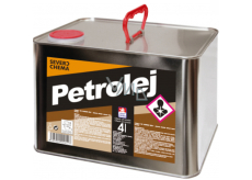 Severochema Petrolej určený na svietenie v petrolejových lampách a čistenie 4 L v plechovke
