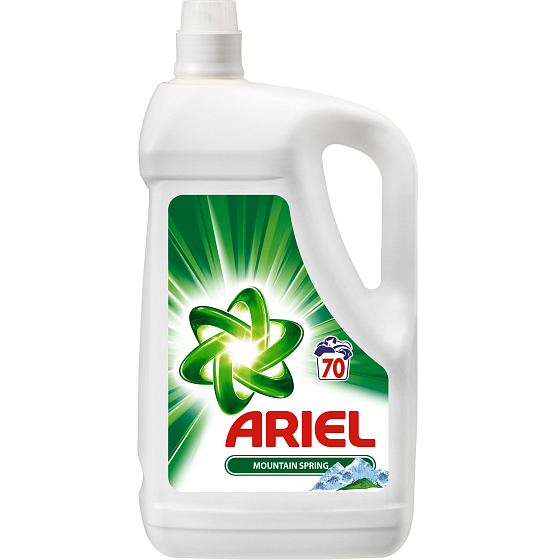 Ariel Mountain Spring tekutý prací gél pre čistú a voňavú bielizeň bez škvŕn 70 dávok 3,85 l