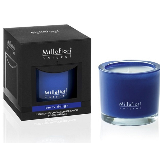 Millefiori Milano Natural Berry Delight - Ovocné potešenie Vonná sviečka horí až 60 hodín 180 g