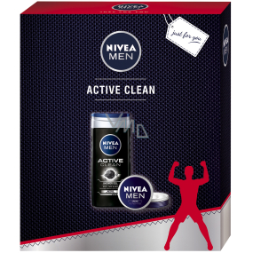 Nivea Men Creme krém 75 ml + Men Active Clean sprchový gél 250 ml, kozmetická sada