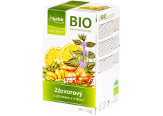 Apotheke Bio Zázvor s citrónom a mätou bylinný čaj napomáha k tráveniu, obranyschopnosti 20 x 1,5 g