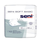 Seni Soft Basic hygienické absorpčné podložky 2 kvapky, 60 x 60 cm 10 kusov