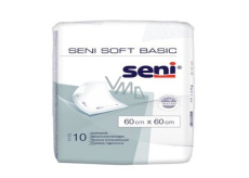 Seni Soft Basic hygienické absorpčné podložky 2 kvapky, 60 x 60 cm 10 kusov