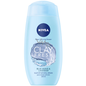 Nivea Clay Fresh Blue Agave & Lavender Modrá Agáva a levandule sprchový gél s ílom 250 ml