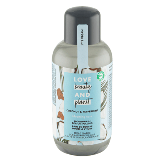 Love Beauty & Planet Kokosová voda a Peppermint ústna voda 250 ml
