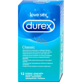Durex Classic klasický kondóm nominálna šírka: 56 mm 12 kusov