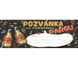 Nekupto Pozvánka na narodeninovú oslavu Pivo 20 x 10 cm 5 kusov