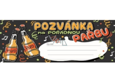 Nekupto Pozvánka na narodeninovú oslavu Pivo 20 x 10 cm 5 kusov