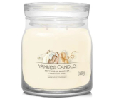 Yankee Candle Soft Wool & Amber - sviečka s vôňou jemnej vlny a jantáru Signature medium glass 2 knôty 368 g