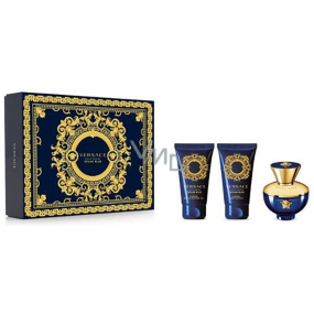 Versace Dylan Blue pour Femme parfumovaná voda 50 ml + sprchový gél 50 ml + telové mlieko 50 ml, darčeková sada pre ženy