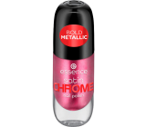 Essence Satin Chrome lak na nechty 03 Meta Maroon 8 ml