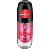 Essence Satin Chrome lak na nechty 03 Meta Maroon 8 ml