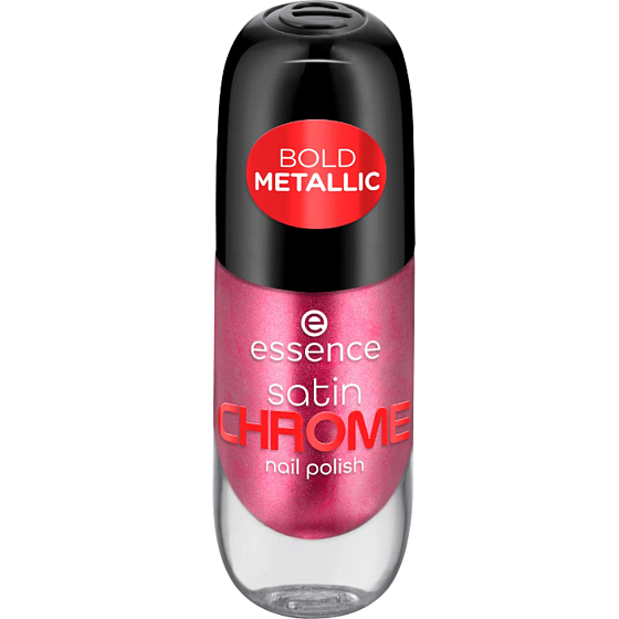 Essence Satin Chrome lak na nechty 03 Meta Maroon 8 ml