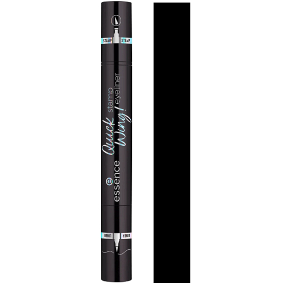 Essence Quick Wing! očné linky a razítko 01 Black 3,5 ml