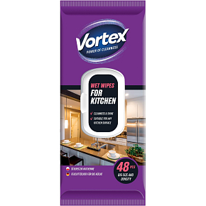 Vortex vlhčené čisticie utierky do kuchyne, 48 ks