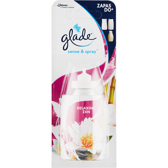 Glade Sense & Spray Relaxing Zen náhradná kazeta osviežovača vzduchu 18 ml sprej