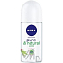 Nivea Pure & Natural Action s vôňou lotosu guličkový dezodorant roll-on pre ženy 50 ml