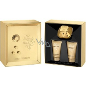 Paco Rabanne Lady Million parfumovaná voda pre ženy 80 ml + telové mlieko 100 ml, darčeková sada