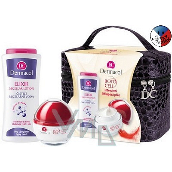 Dermacol Liftingový krém 50 ml + micelárna voda 200 ml + kufrík, kozmetická sada