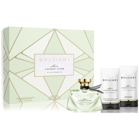 Bvlgari Mon Jasmin Noir L'Eau Exquise toaletná voda 50 ml + telové mlieko 75 ml + sprchový gél 75 ml, darčeková sada