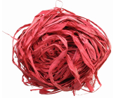 Raffia červená farbené lýko na dekoráciu 30 g
