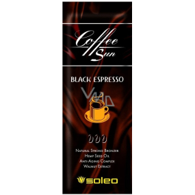 Soleo Coffee Sun Black Espresso Maximálna prírodný krém na opaľovanie 15 ml - jednorazový krém do solária