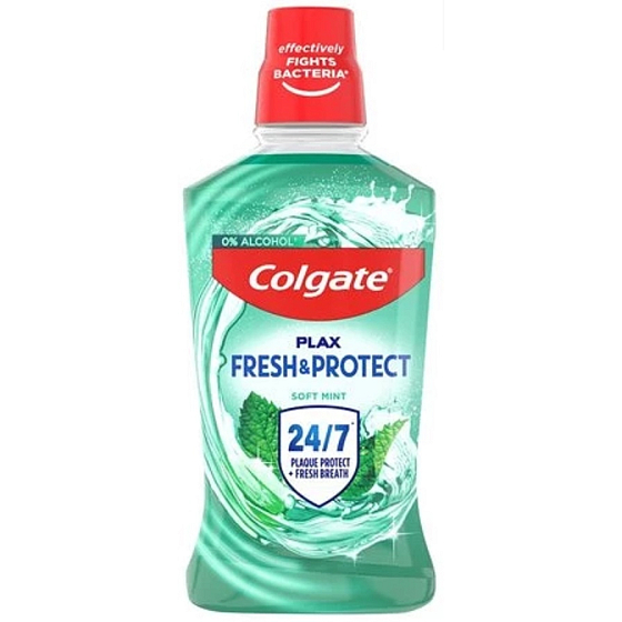 Colgate Plax Fresh & Protect Soft Mint ústna voda proti zubnému plaku 500 ml