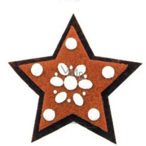 Perníček z filcu hviezda dekorácie na zavesenie 10 cm