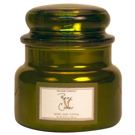 Village Candle Hruškové osvieženie - Pear Cooler vonná sviečka v skle 2 knôty 262 g