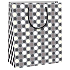Ditipo Darčeková papierová taška 18 x 10 x 22,7 cm sivá s bodkami