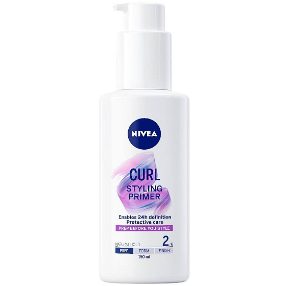 Nivea Stylingový Primer Curl prípravná bázy pre zvýraznenie vlnitých a kučeravých vlasov, chráni pred teplom 150 ml