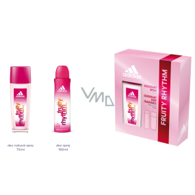 Adidas Fruity Rhythm parfumovaný deodorant sklo 75 ml + dezodorant sprej 150 ml, kozmetická súprava pre ženy