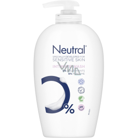 Neutral Intimate Wash umývacia emulzia pre intímnu hygienu s kyselinou mliečnou, bez parfumu 250 ml