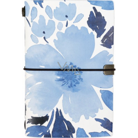 Albi Diár 2021 týždenný luxusné Modré kvety 17,8 x 12 x 1,5 cm