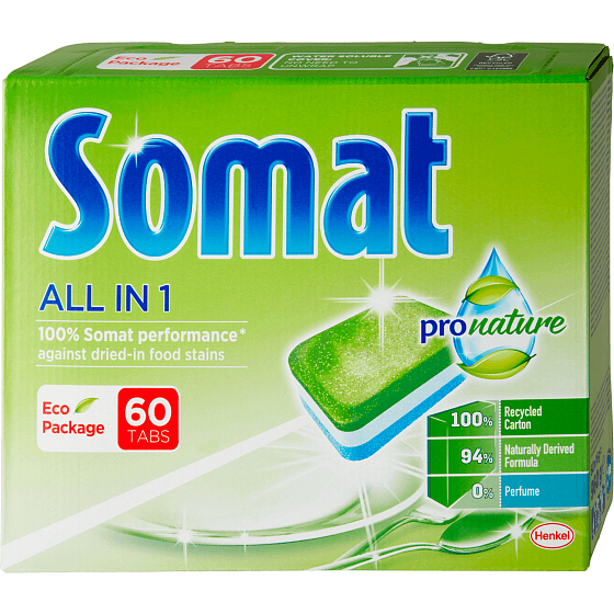 Somat All in 1 Pro Nature tablety do umývačky riadu 60 kusov