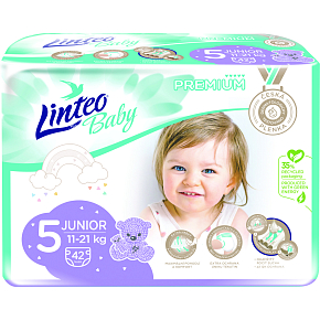 Linteo Baby Premium Junior detské plienky 11 až 21 kg, 42 ks