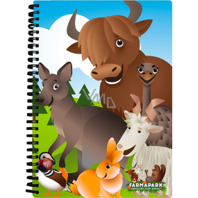 Zápisník Prime3D - Farmapark zvierat 11 x 15 x 2 cm