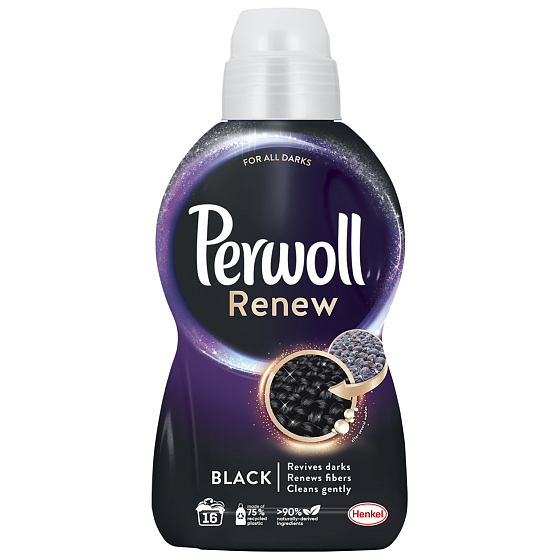 Perwoll Renew Black prací gél obnovuje intenzívnu čiernu farbu, obnovuje vlákna 16 dávok 960 ml
