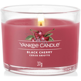 Yankee Candle Black Cherry - Zrelá čerešňa - vonná sviečka do skla 37 g