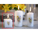 Lima Meadow Blossom biela vonná sviečka v kocke 45 x 45 mm
