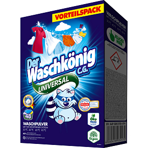 Waschkönig prací prášok Universal, 48 praní, 2,88 kg